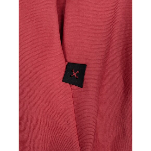 IC by Connie K Jacket XL Coral Pink Lagenlook Artsy Swing 1-Button Rayon Nylon - Picture 7 of 10